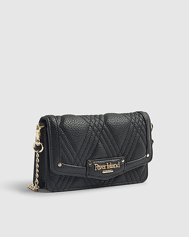 Black Quilted Crossbody Purse