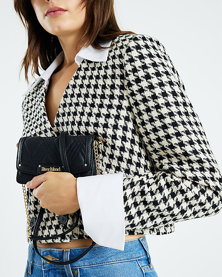 Black Quilted Crossbody Purse