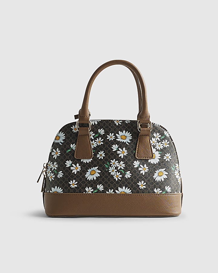Brown Monogram Daisy Tote Bag Bundle