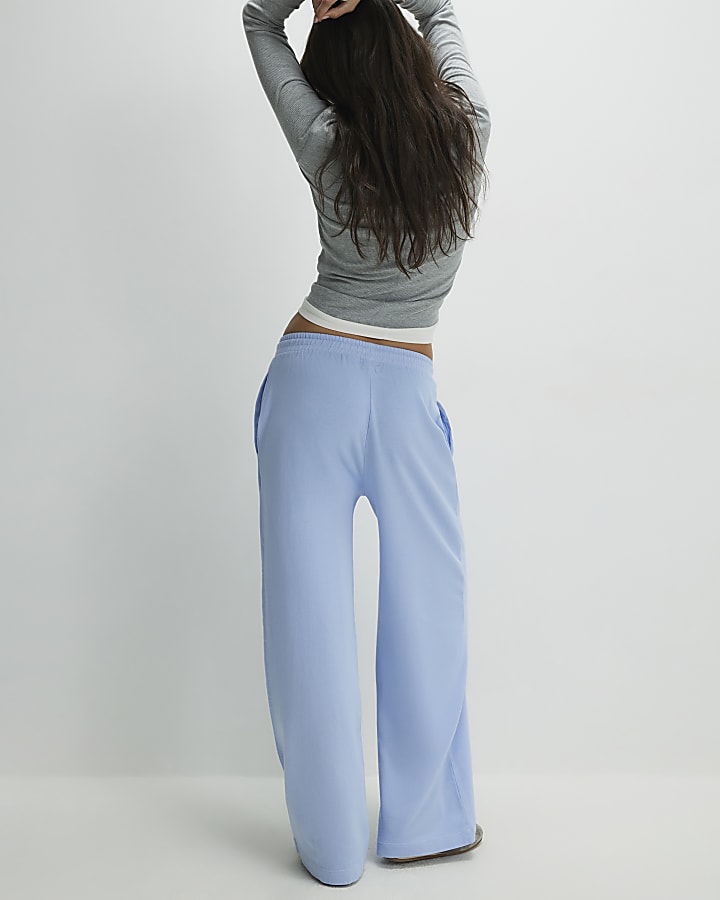 Blue Wide Leg Joggers