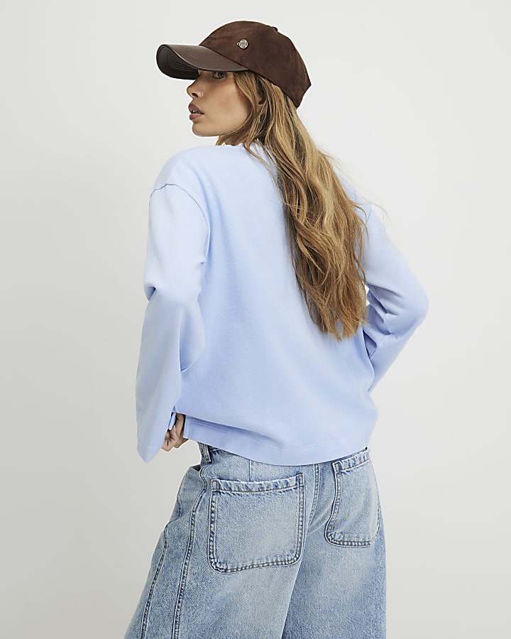 Blue Long Sleeve Sweatshirt