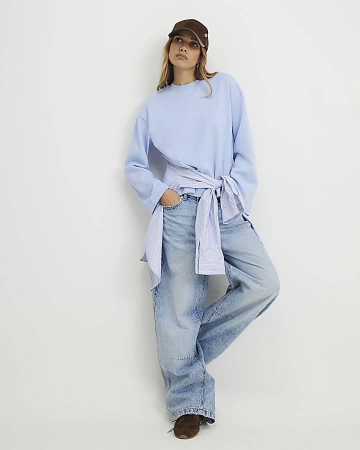 Blue Long Sleeve Sweatshirt