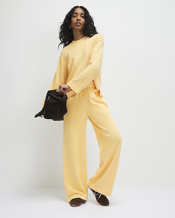 Orange Wide Leg Joggers