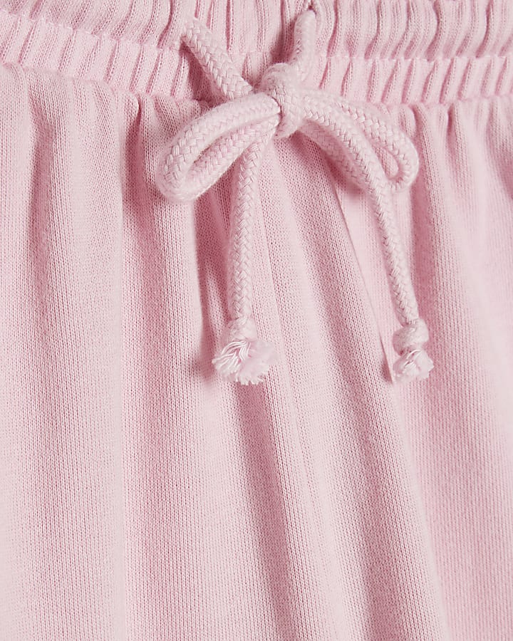 Pink Wide Leg Drawstring Joggers