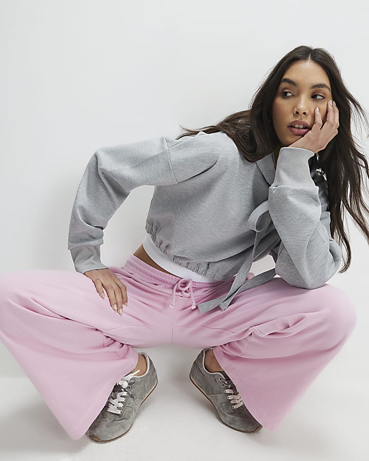 Pink Wide Leg Joggers