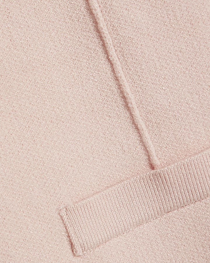 Pink Long Sleeve Structured Cardigan