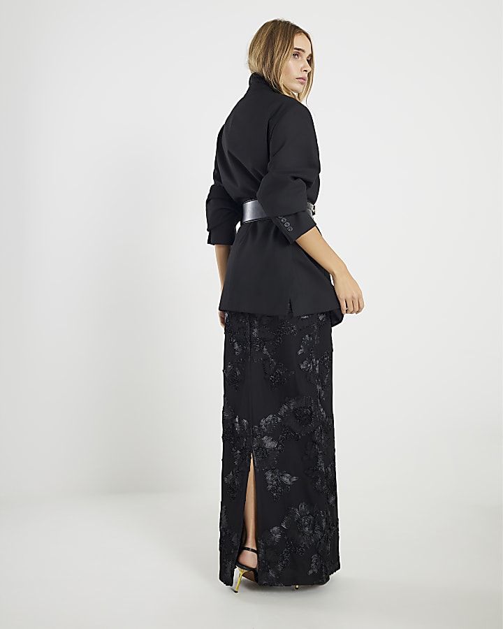 Black Cornelli Maxi Skirt