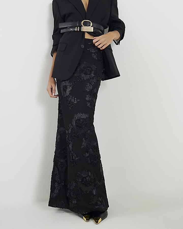 Black Cornelli Maxi Skirt