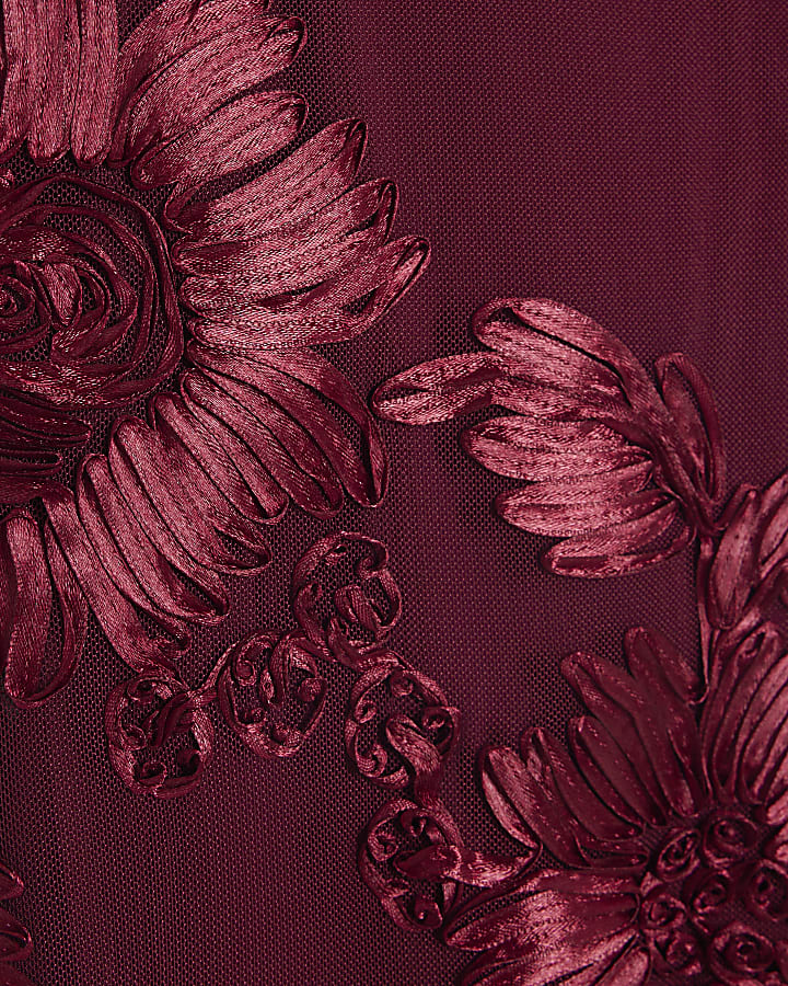 Red Sleeveless Cornelli Maxi Dress