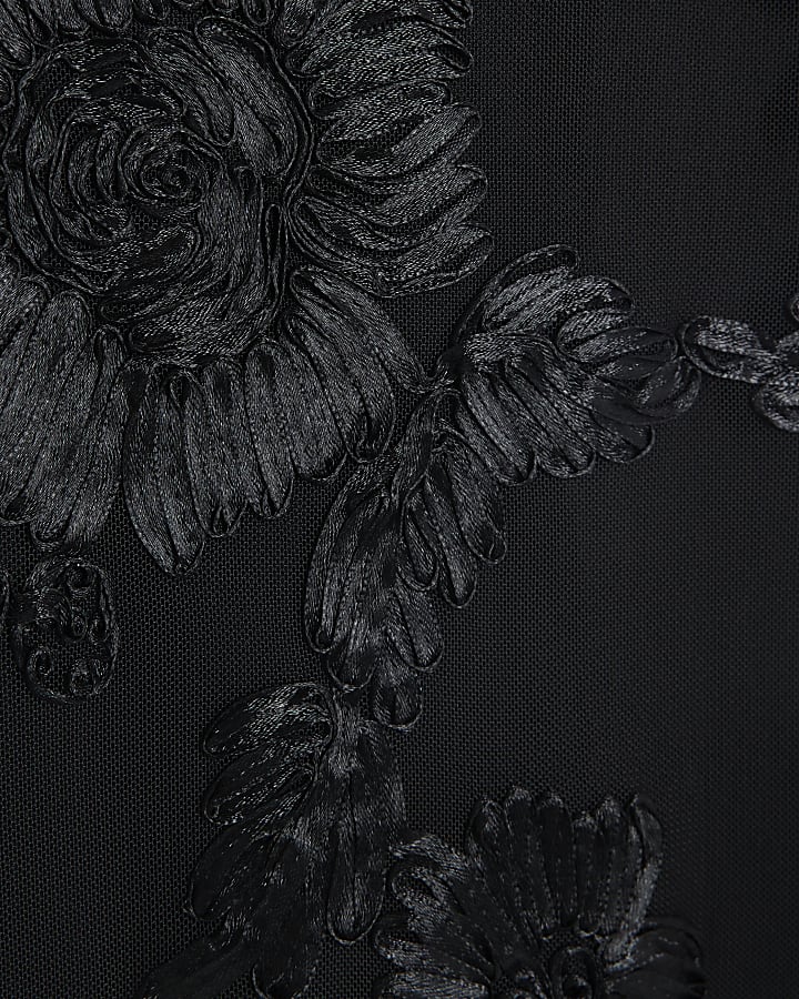 Black Sleeveless Cornelli Maxi Dress