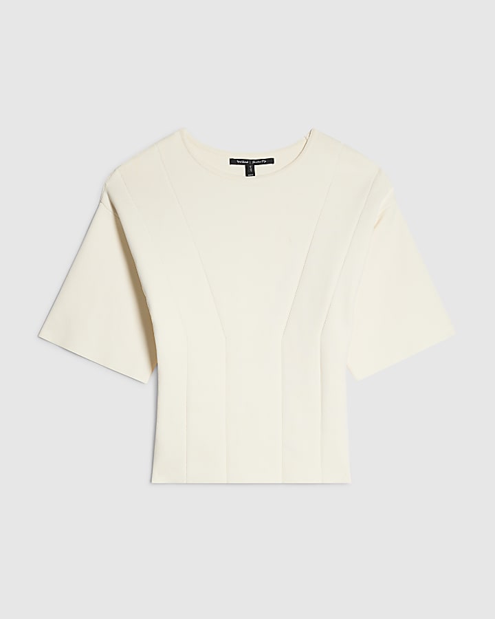 Cream T-Shirt Jumper