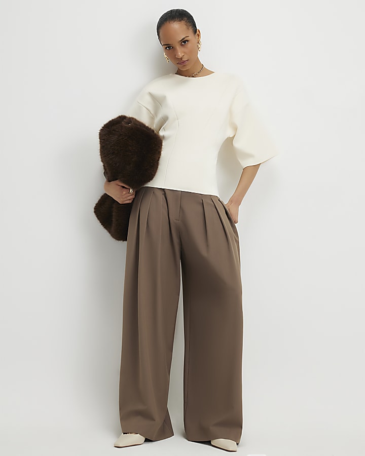 Cream T-Shirt Jumper