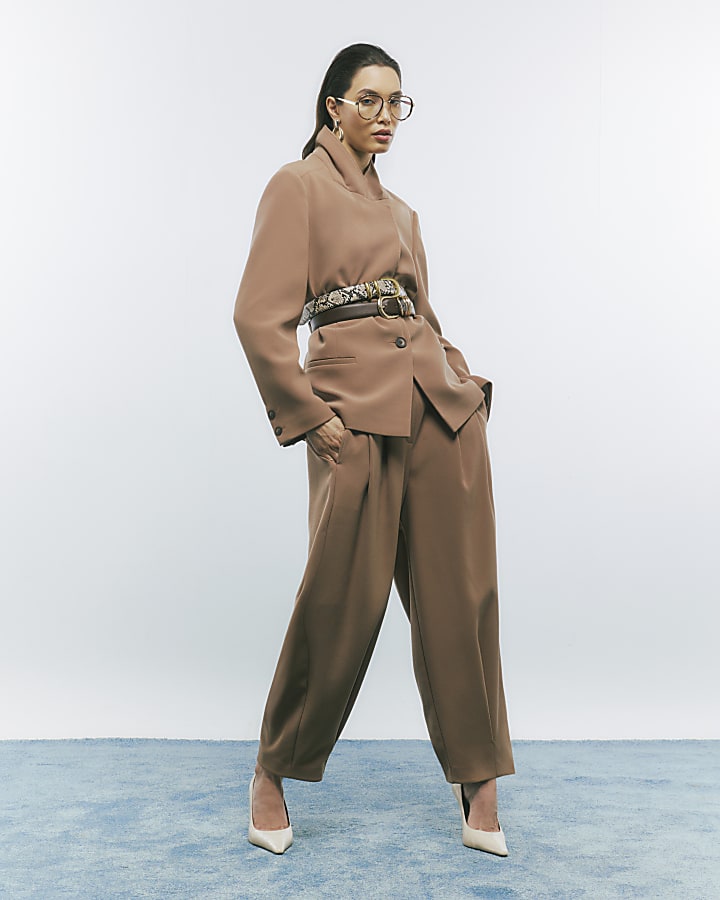 Brown Oversized Blazer