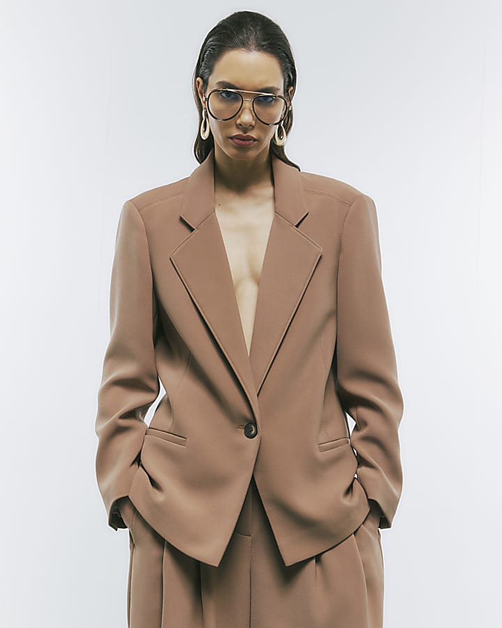 Brown Oversized Blazer