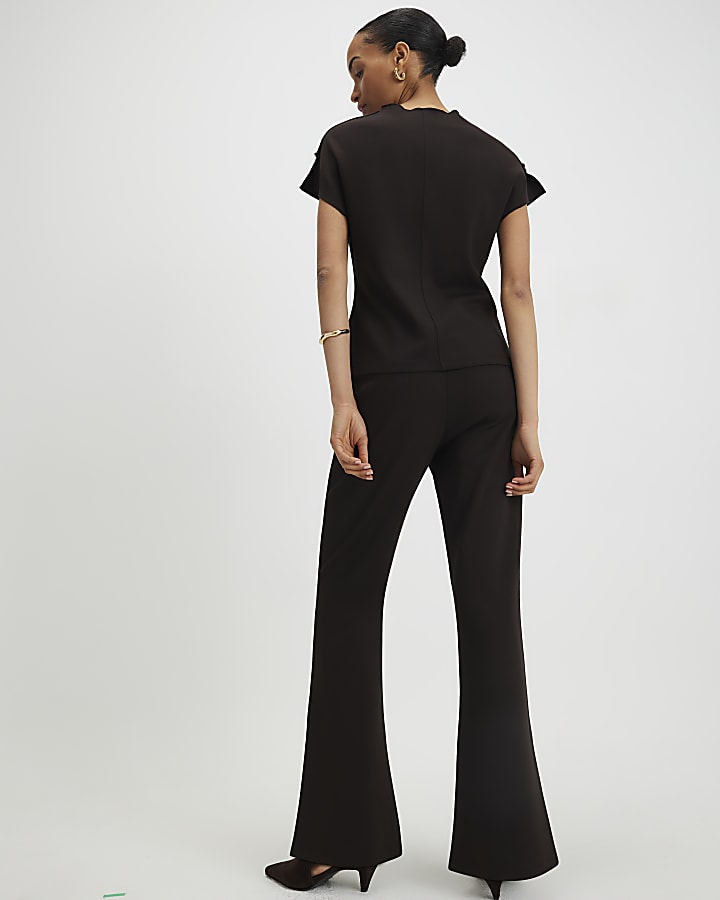 Brown Flared Trousers