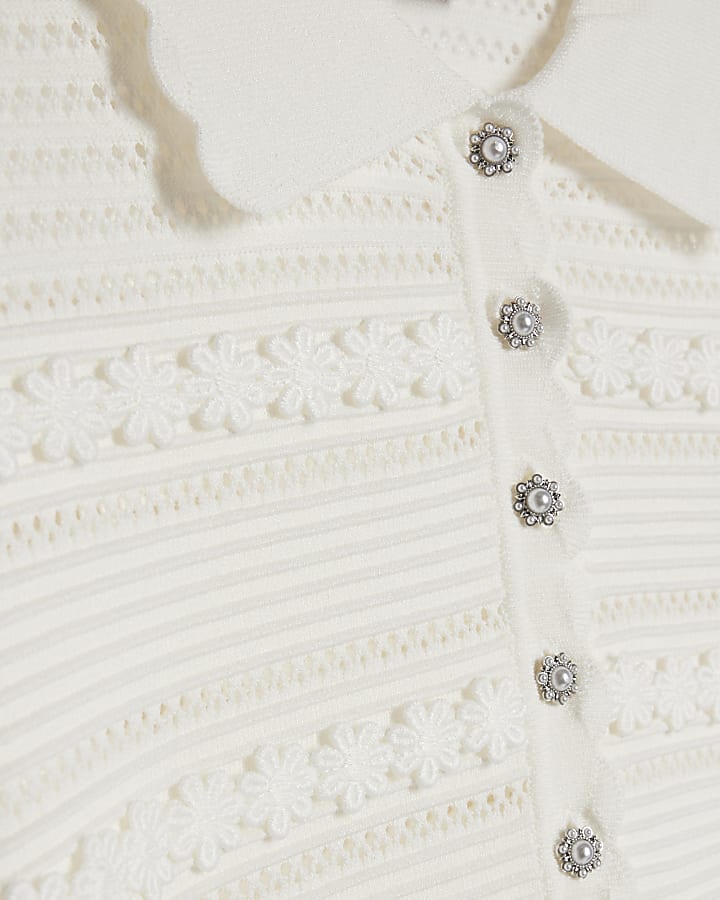 White Daisy Cardigan