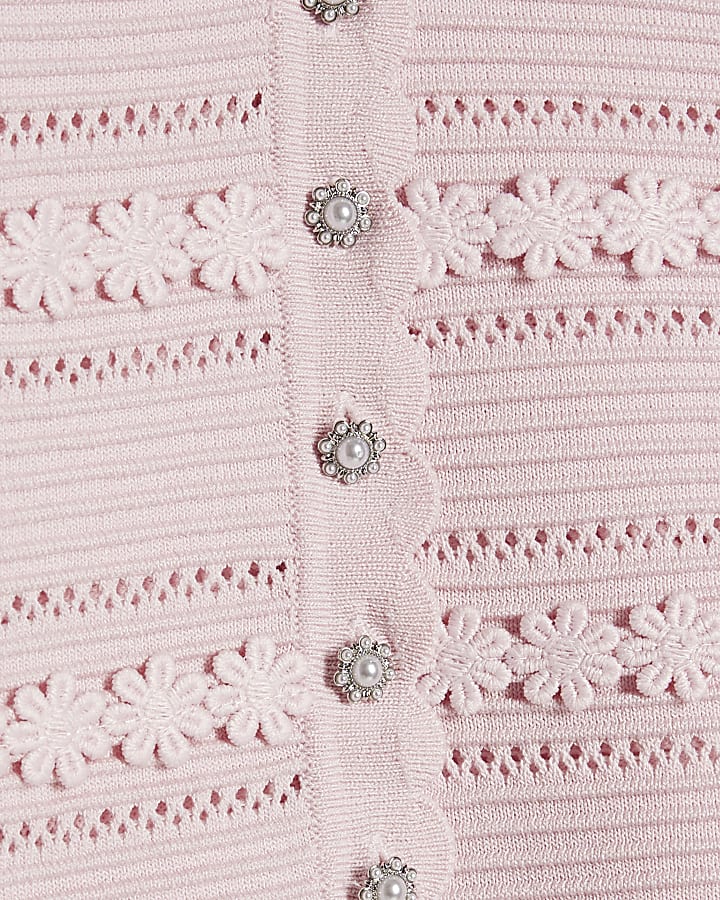 Pink Daisy Cardigan