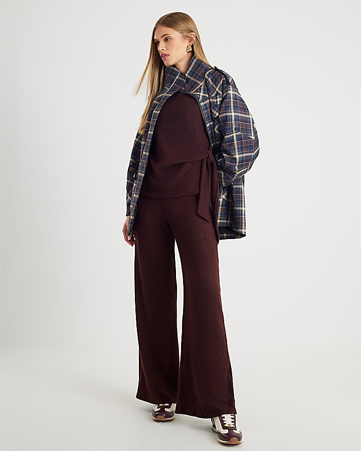 Brown Ribbed Trousers