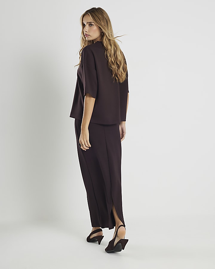 Brown Premium Maxi Skirt