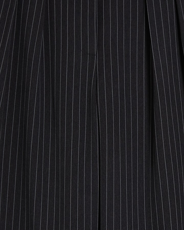 Black Stripe Wide Leg Trousers