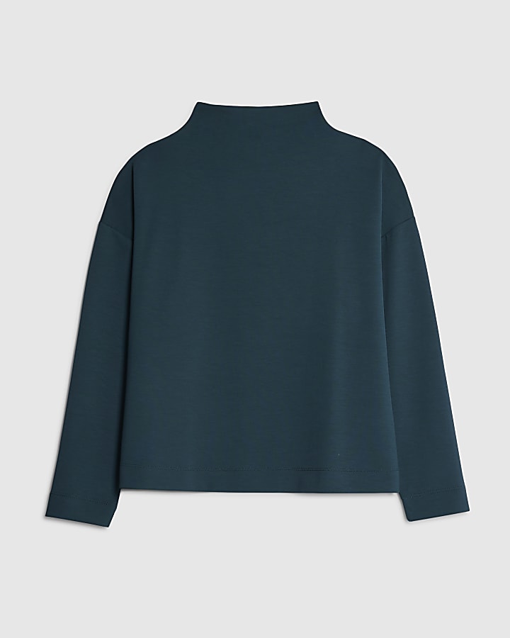 Green Premium High Neck Top