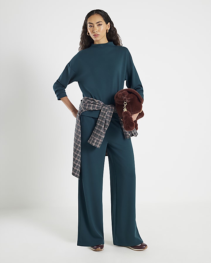 Green Premium High Neck Top