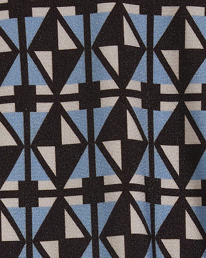 Brown Geometric Print Bikini Bottoms