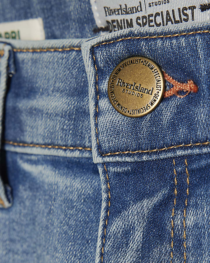 Blue Skinny Capri Jeans