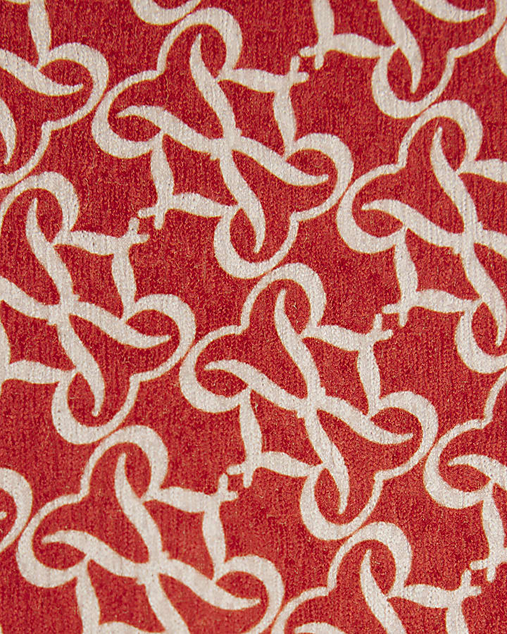 Orange Monogram Print Bikini Bottoms