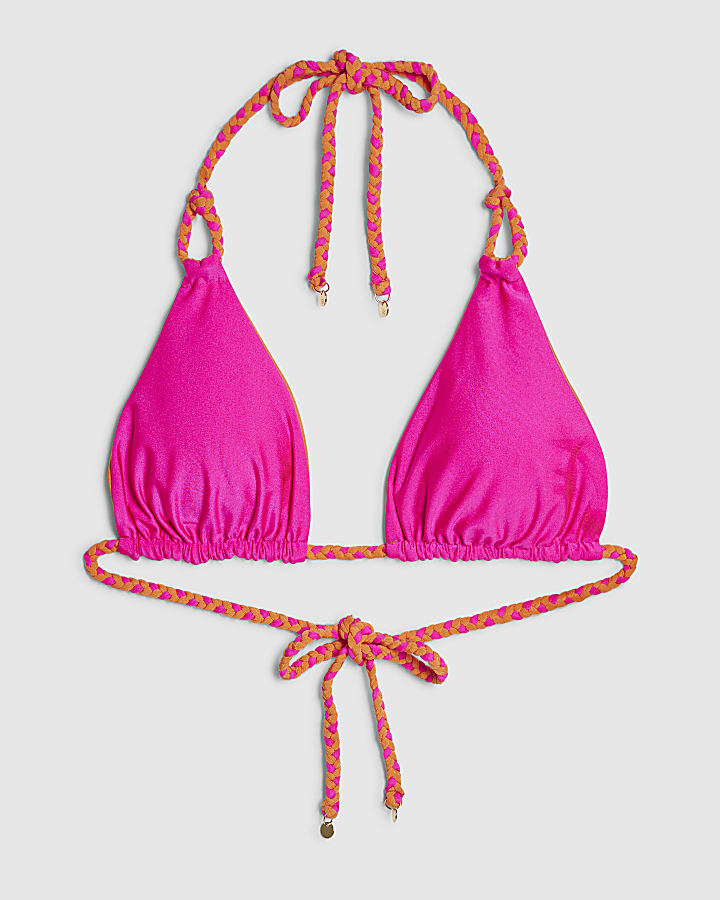 Pink Reversible Bikini Top