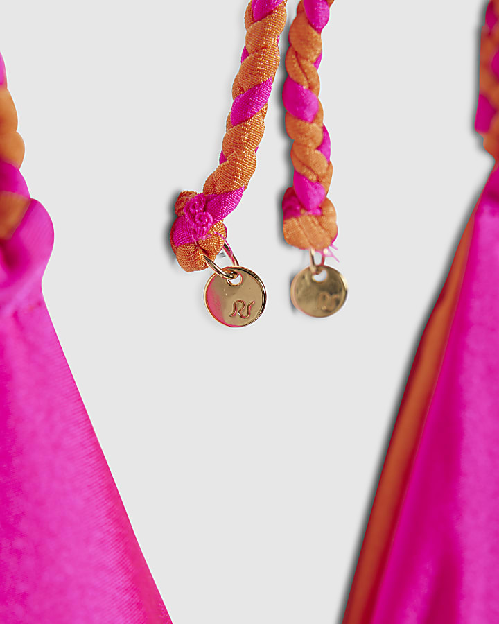 Pink Reversible Bikini Top