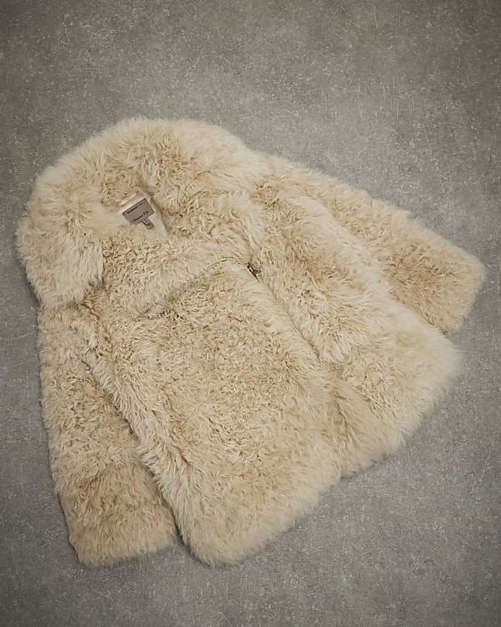 Cream Shearling Aviator Jacket