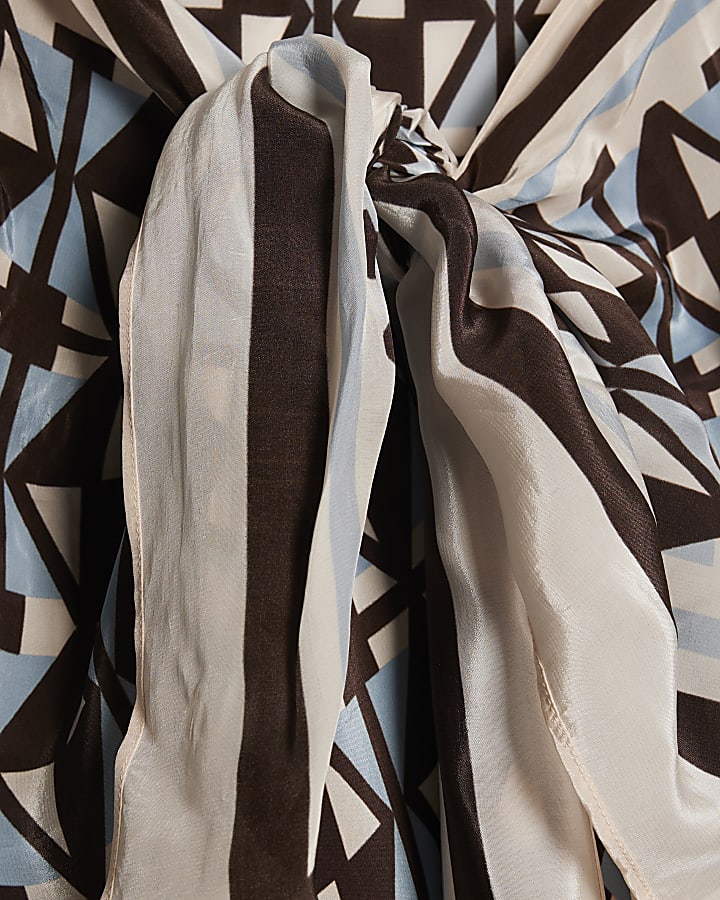Brown Geometric Sarong