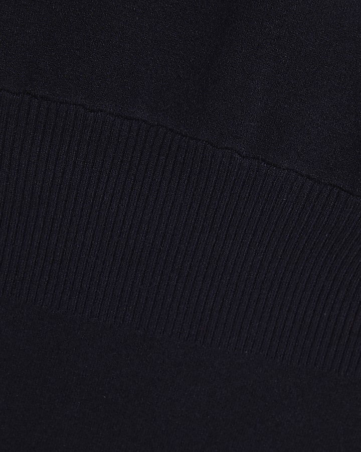 Navy Corset Detail Jumper Dress