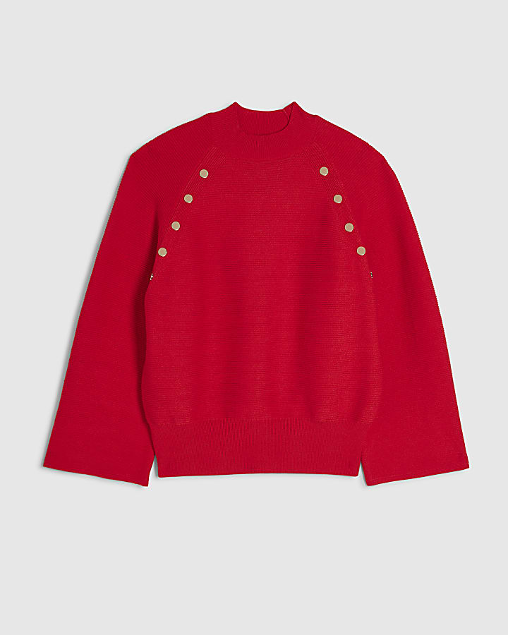 Red High Neck jumper