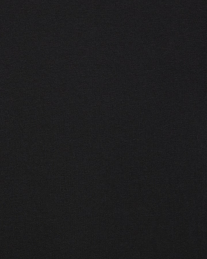 Black Long Sleeve Sweatshirt Dress