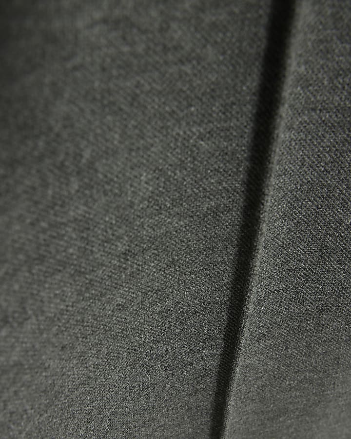 Grey Seam Detail Wide Leg Trousers