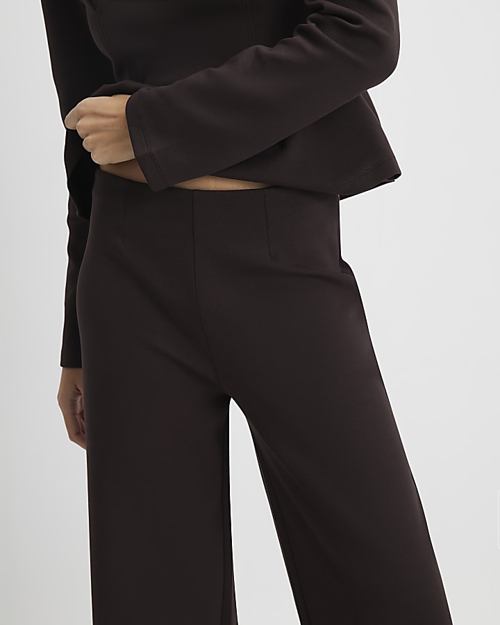 Brown Wide Leg Trousers