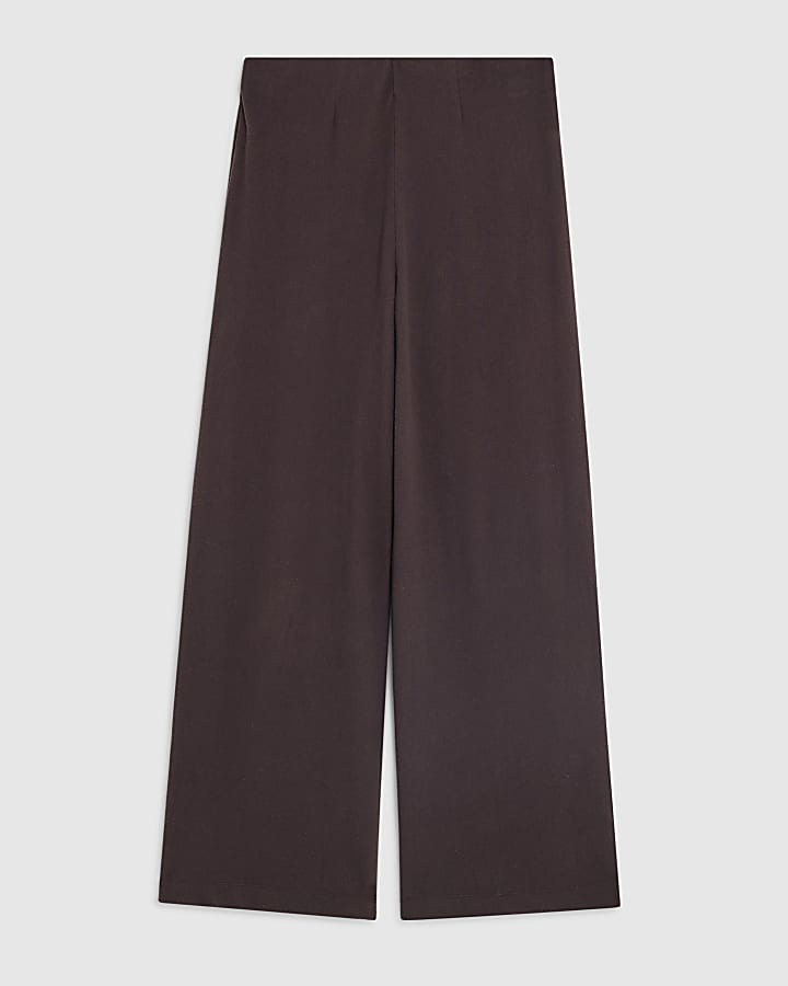 Brown Cosy Wide Leg Trousers