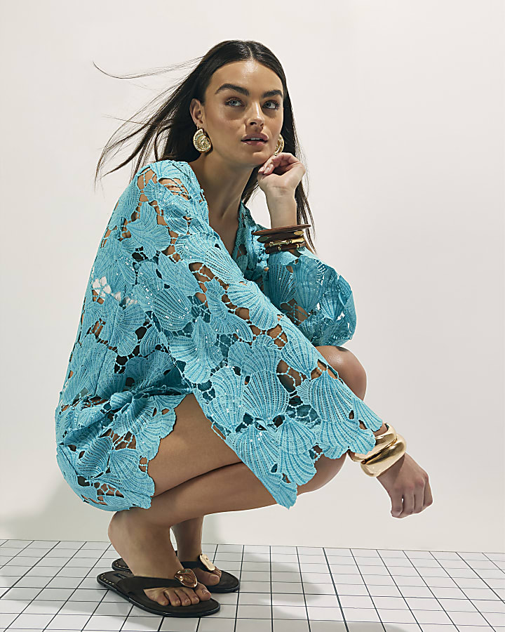 Blue Lace Shell Beach Tunic