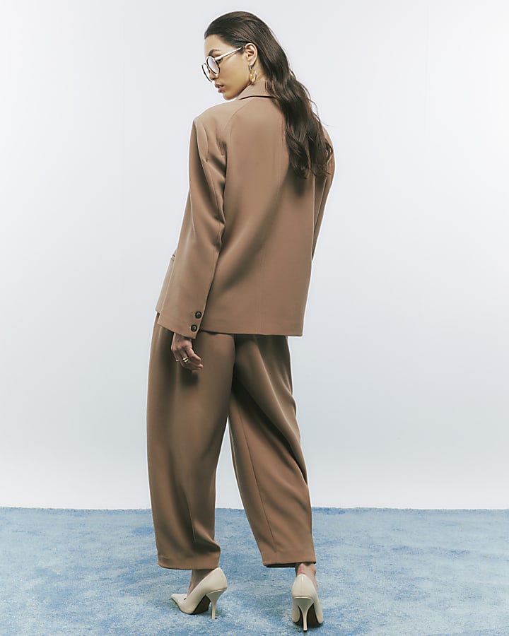 Brown Tapered Trousers