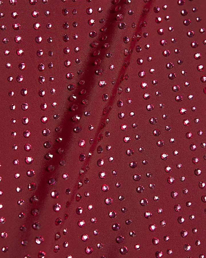 Red Diamante Embellished Sarong