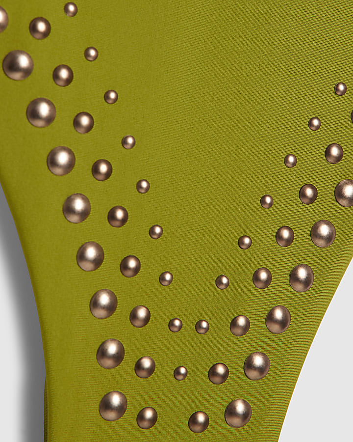 Khaki Studded Swimsuit