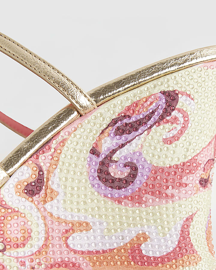 Pink Gem Detail Wedges