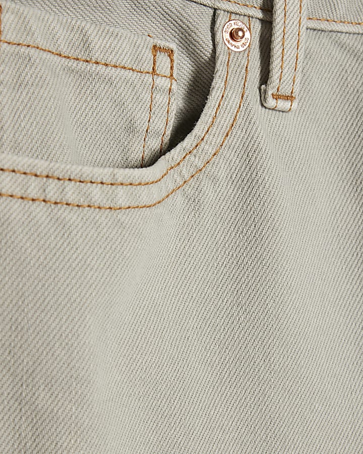 Green Relaxed Straight Jeans