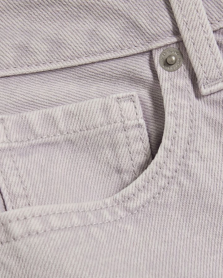 Purple Relaxed Straight Jeans