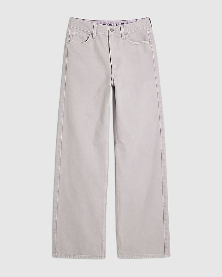 Purple Relaxed Straight Jeans