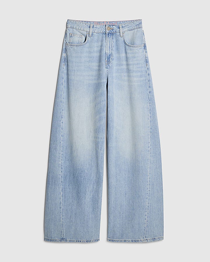 Blue Wide Leg Jeans