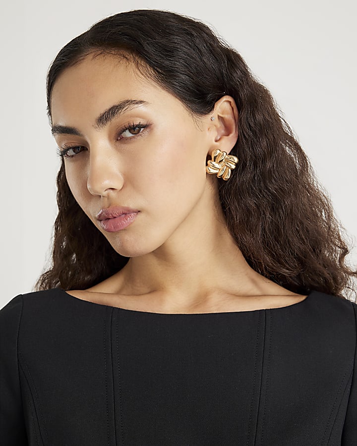 Black Long Sleeve Boat Neck Belted Midi Dress