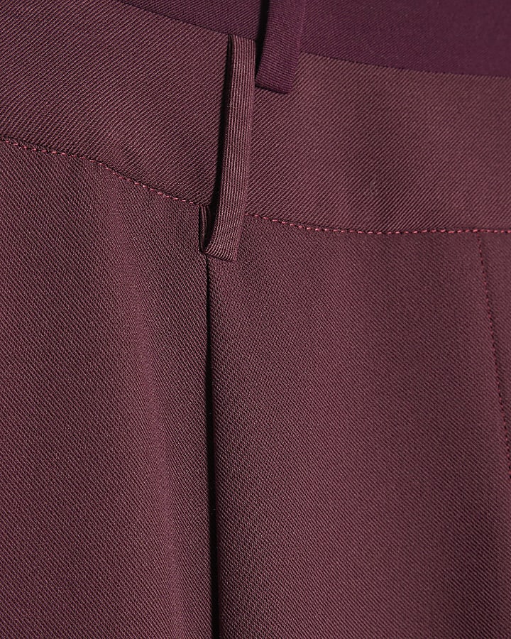 RI Studio Red High Waisted Wide Leg Trousers